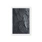 Black Impasto Art Framed Canvas