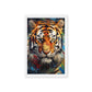 Colorful Tiger Modern Art Framed Canvas