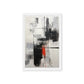 Black White Red Modern Art Framed Canvas