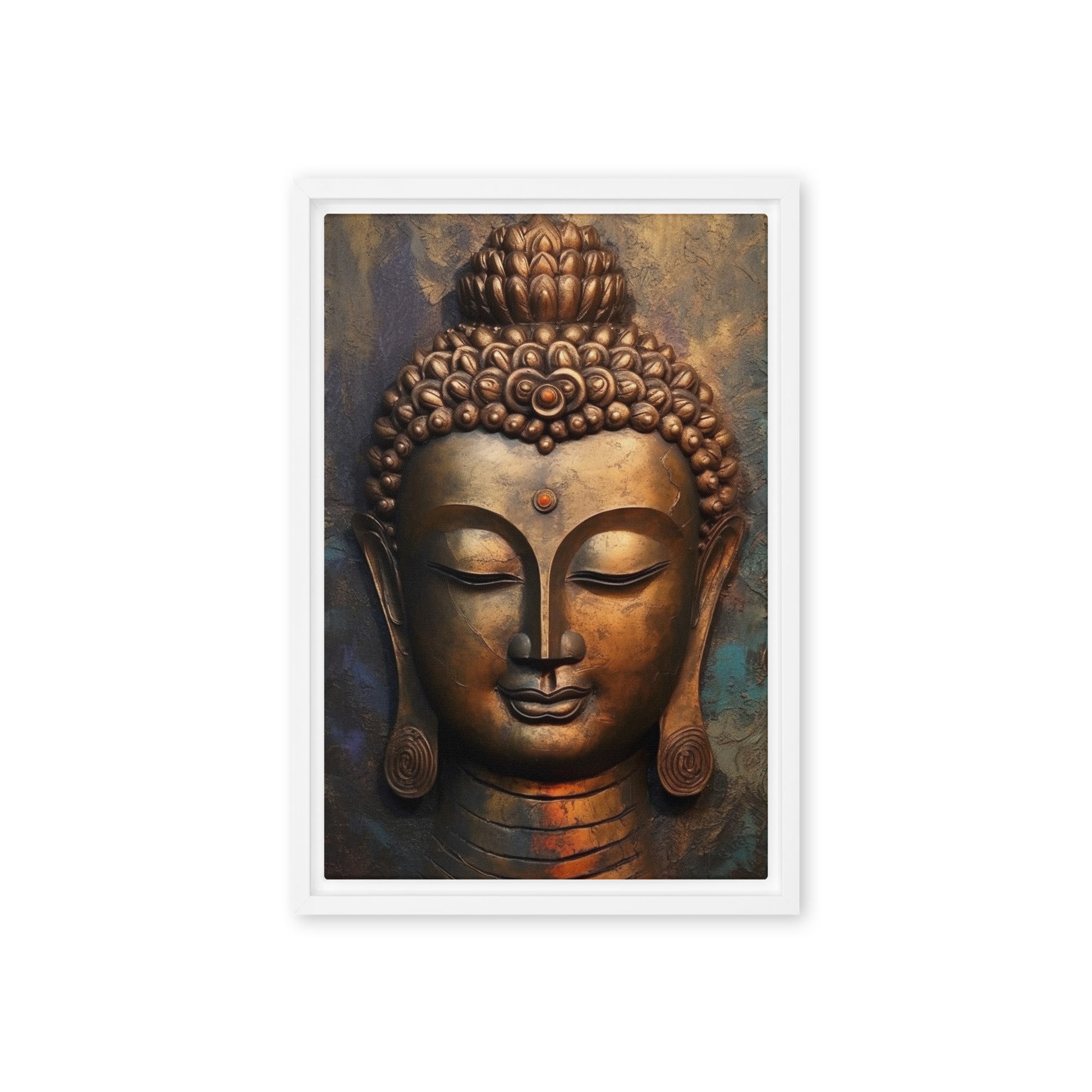 Bronze Buddha Framed Canvas