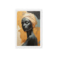 African Woman Abstract Art Framed Canvas