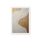 White Gold Impasto Art Framed Canvas