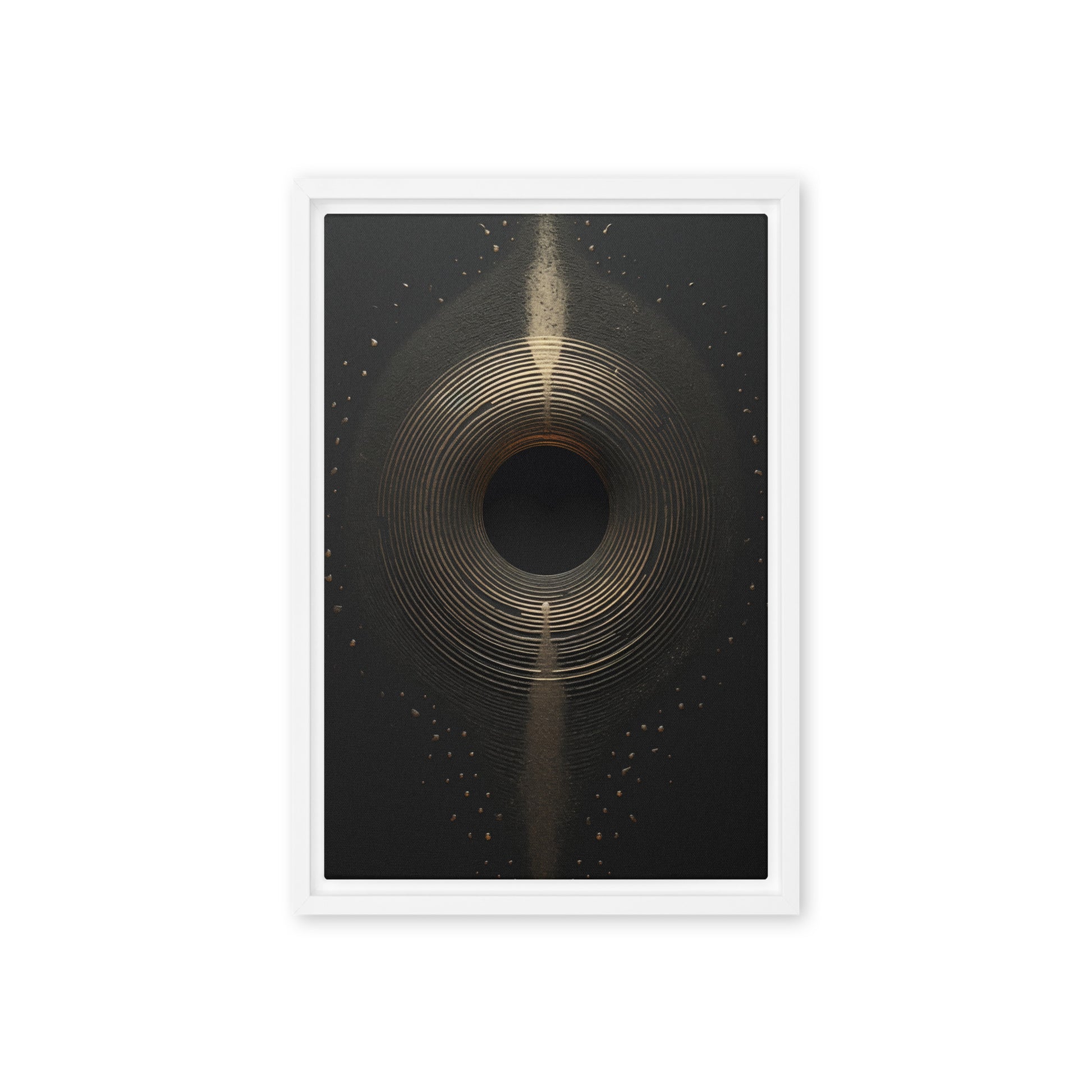 Eclipse Black Gold 3D Art Famed Canvas