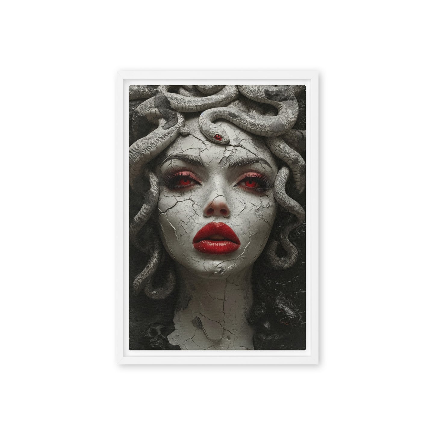 Mesmerizing Medusa Gorgon Framed Canvas