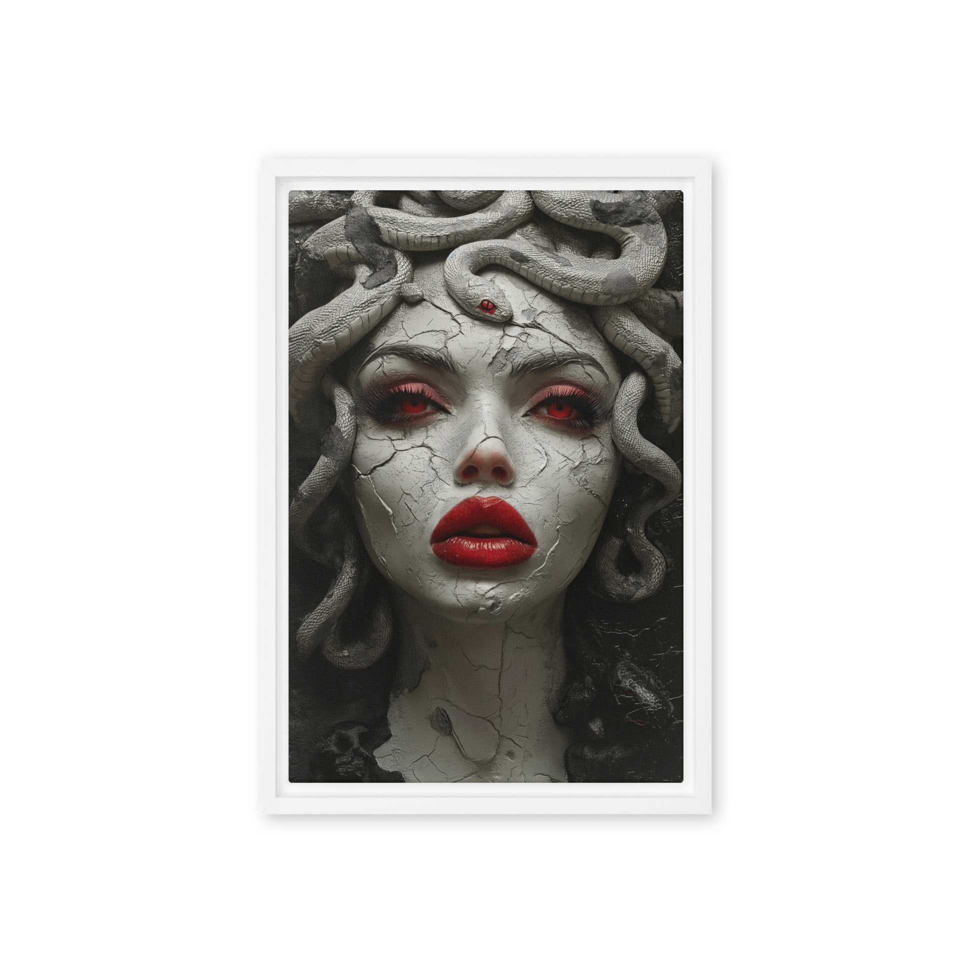 Mesmerizing Medusa Gorgon Framed Canvas