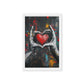 Heart Graffiti Art Framed Canvas