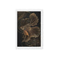 Gold Fish Line Art Framed Canvas