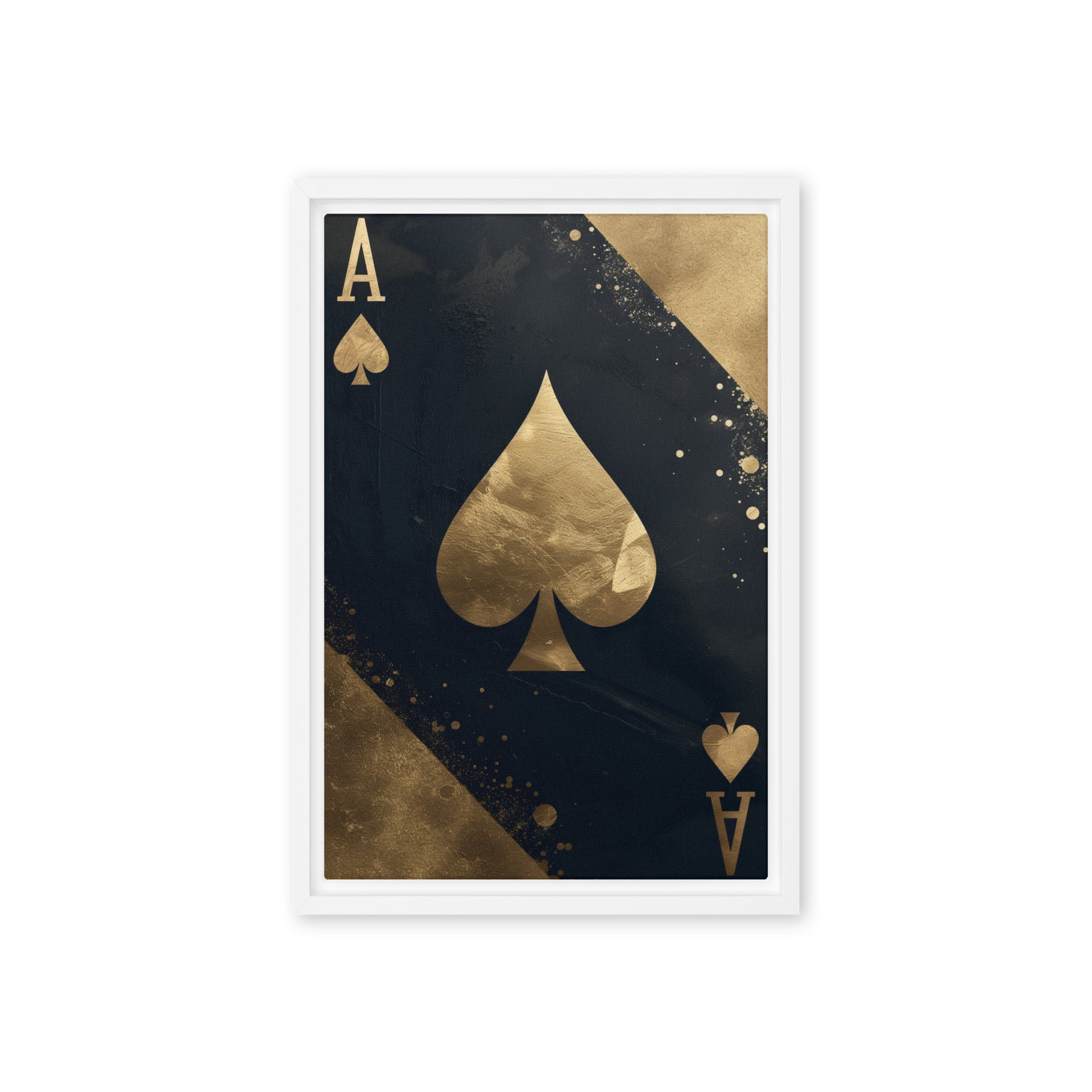Ace of Spades Luxury Art Framed Canvas