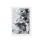 Grey White Black Modern Art Framed Canvas