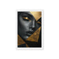 Woman In Gold Triangles Framed Canvas