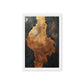 Golden Spiral Wood Art Framed Canvas