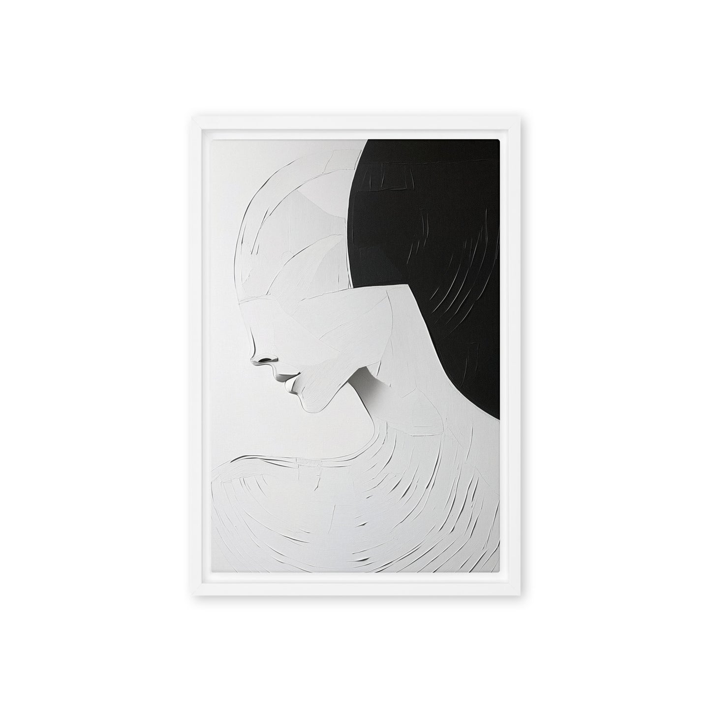 Portrait Minimalist Art Framed Canvas