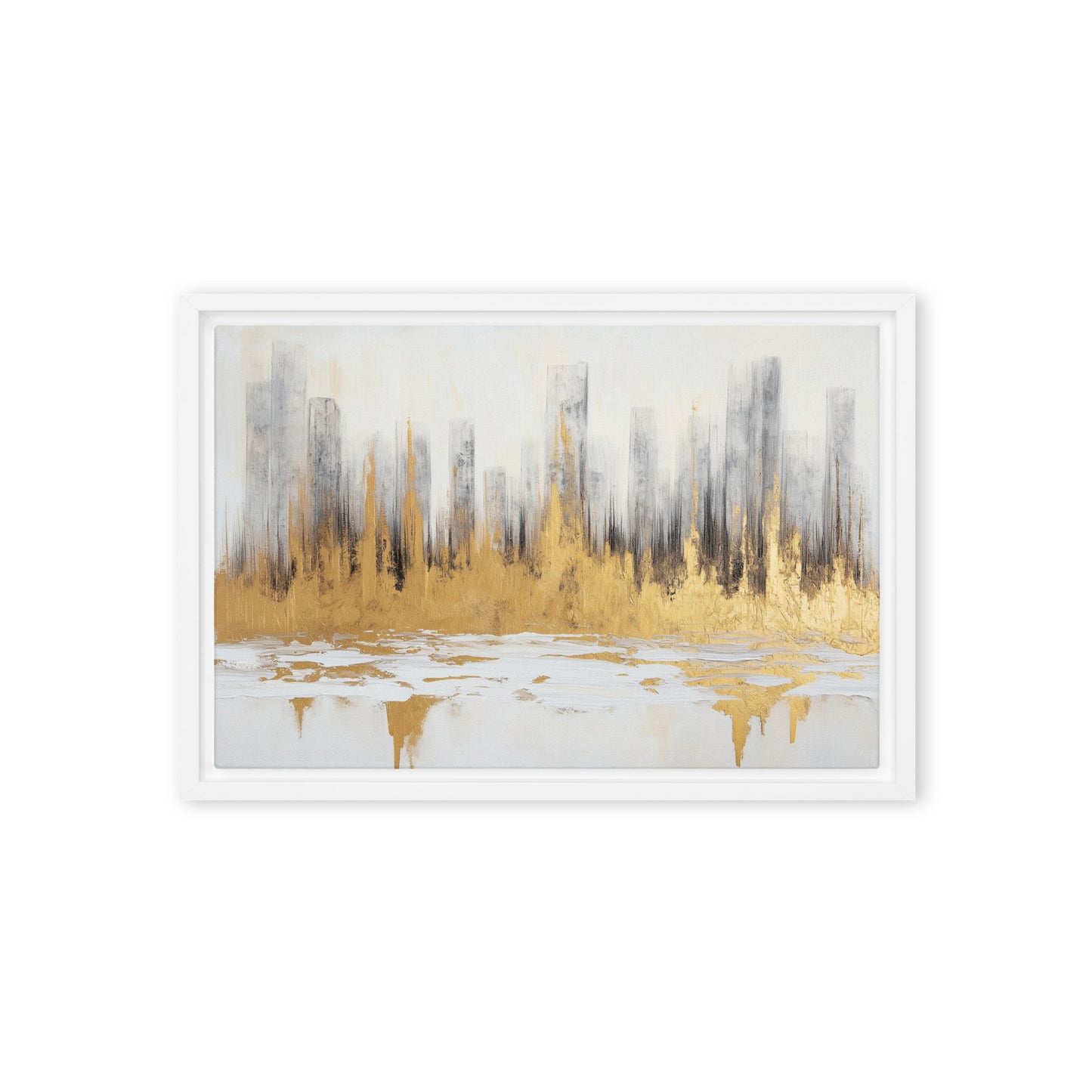 Cityscape Abstract Art Framed Canvas