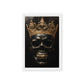 Skull with Golden Crown Gothic Art Framed Canvas