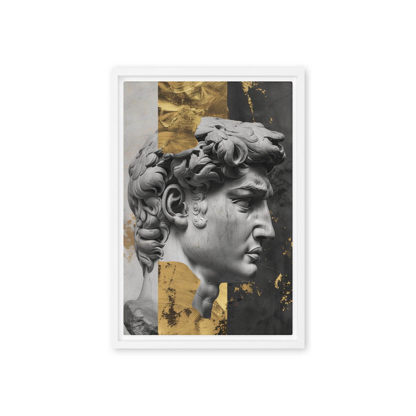 David Sculpture Greek Mythology Art Framed Canvas
