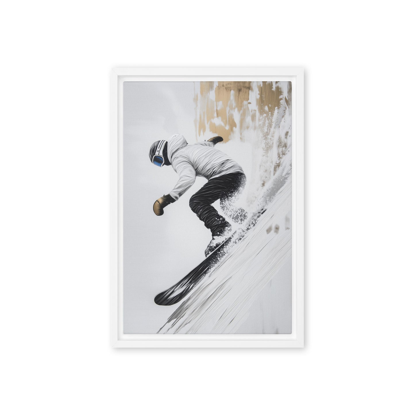 Snowboard Wall Art Framed Canvas