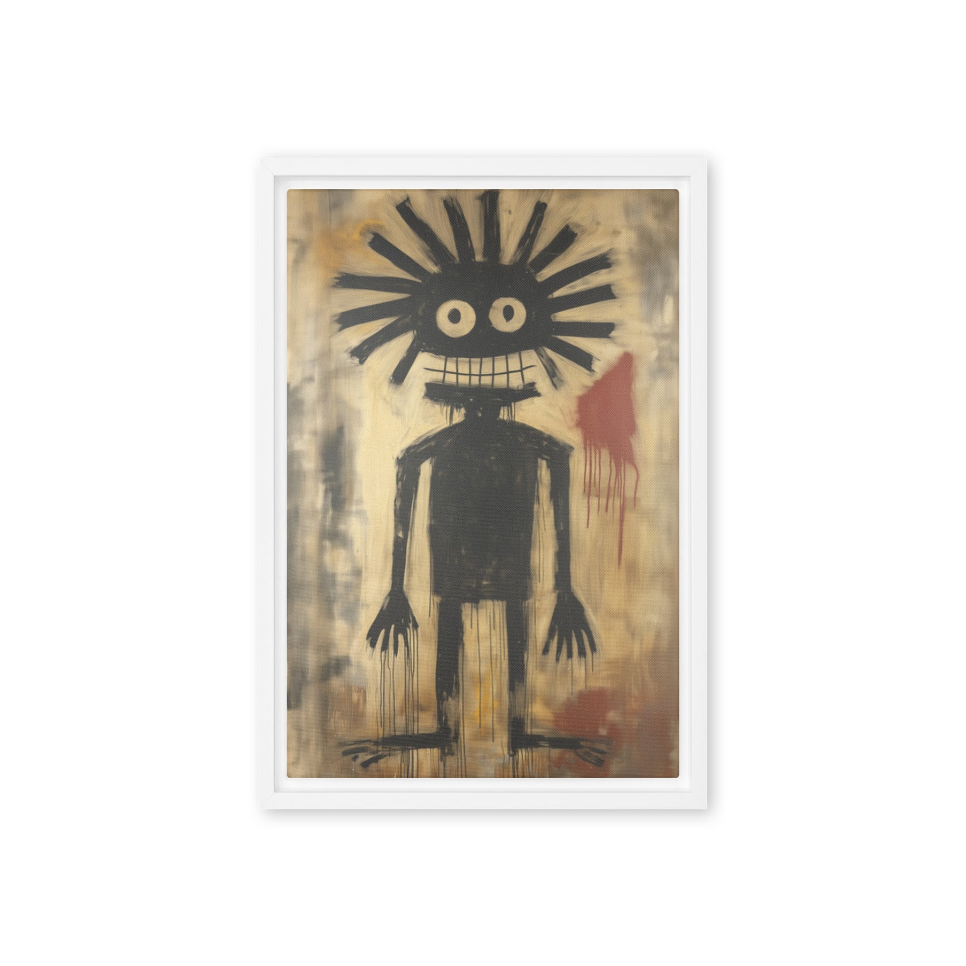 Basquiat Style Art Framed Canvas