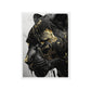 Black Panther In Gold Framed Canvas