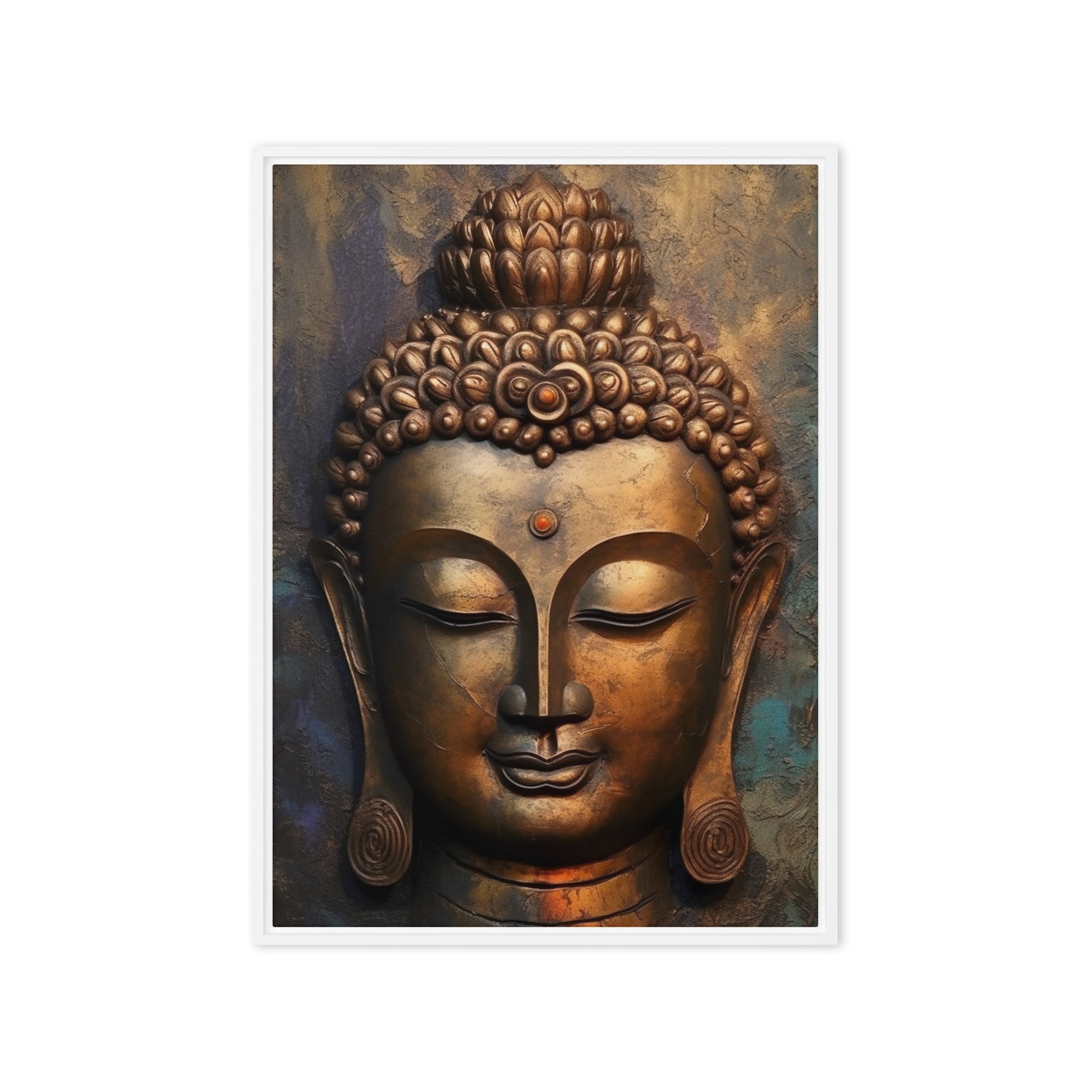 Bronze Buddha Framed Canvas