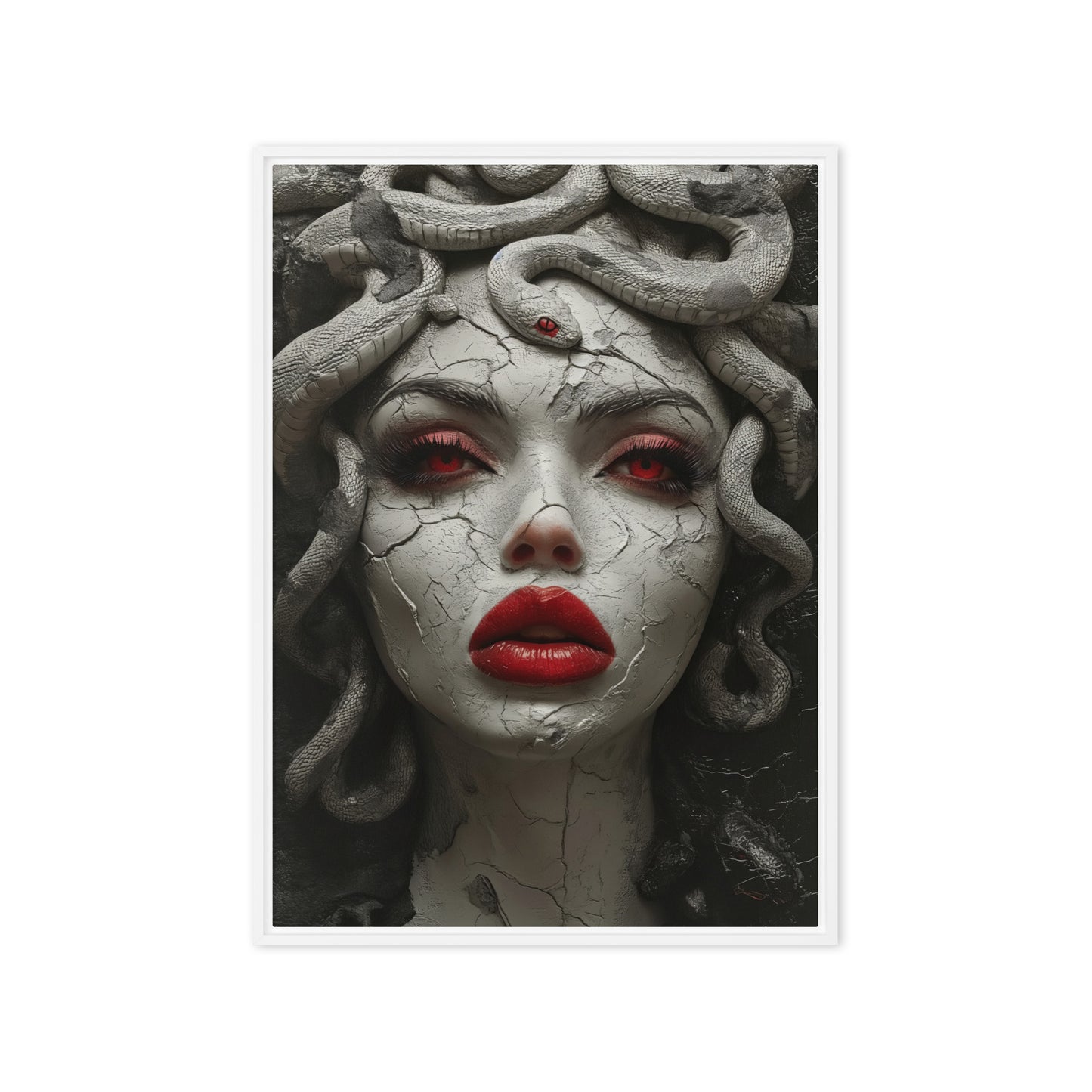 Mesmerizing Medusa Gorgon Framed Canvas