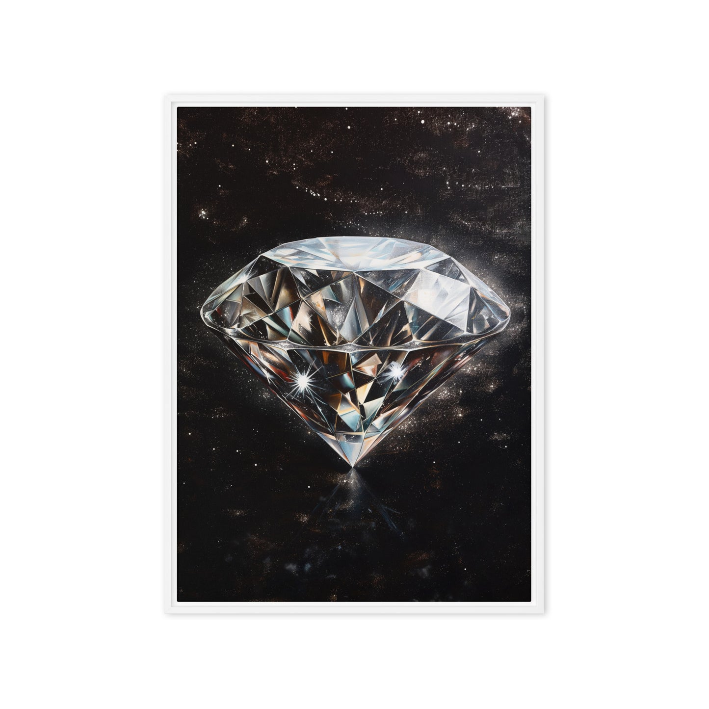 Shining Diamond Framed Canvas