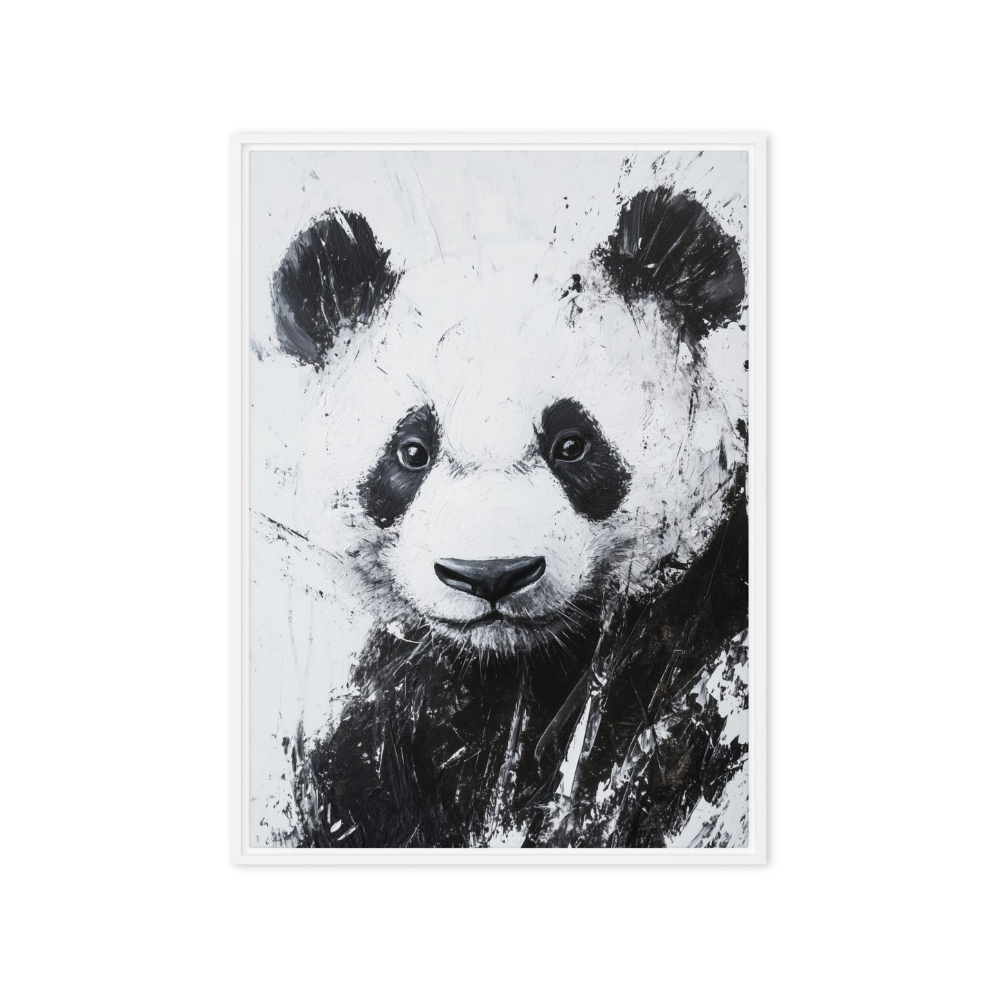 Panda Minimalist Art Framed Canvas