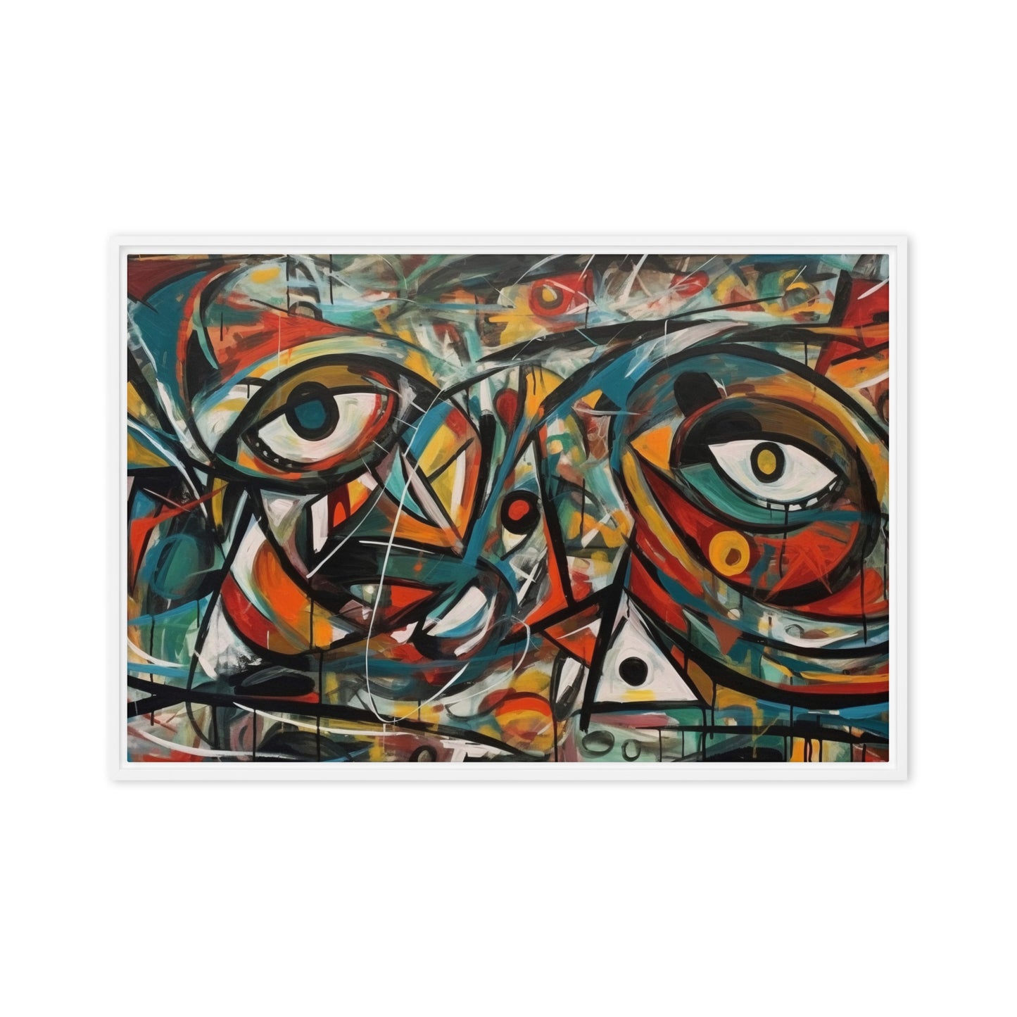 Picasso Style Art Framed Canvas