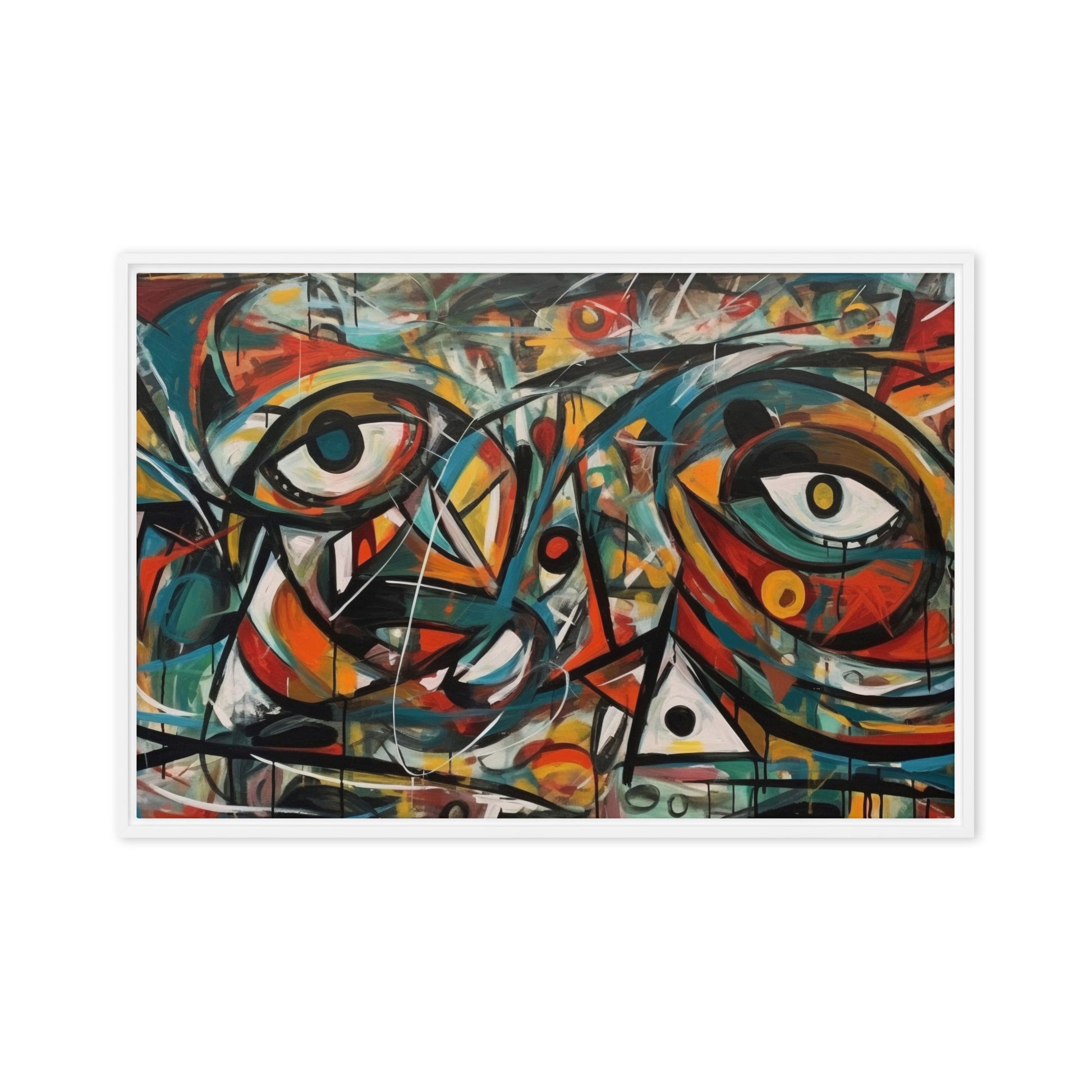 Picasso Style Art Framed Canvas