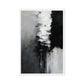 Black White Abstract Art Framed Canvas