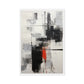 Black White Red Modern Art Framed Canvas