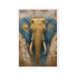 Elephant In Gold Modern Art Framed Canvas