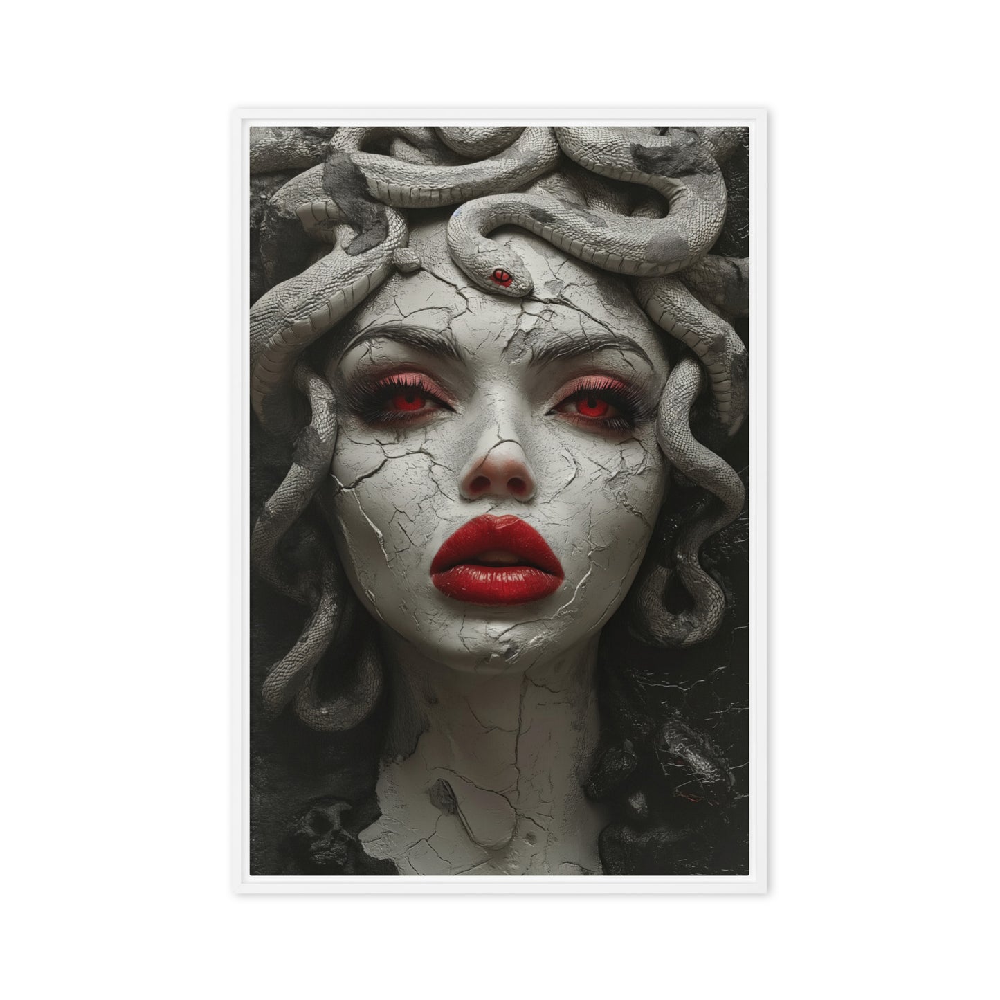 Mesmerizing Medusa Gorgon Framed Canvas