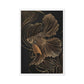 Gold Fish Line Art Framed Canvas