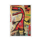Dinosaur Basquiat Style Art Framed Canvas