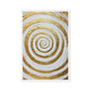 Gold & White Spiral Modern Art Framed Canvas