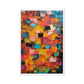 Colorful Impasto Art Framed Canvas