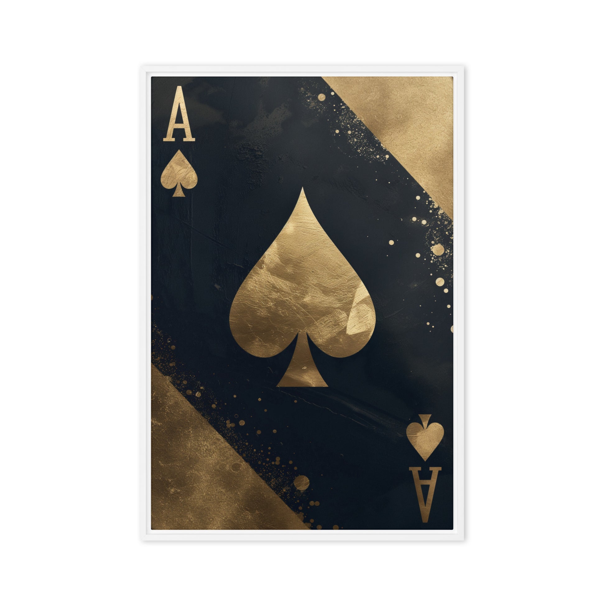 Ace of Spades Luxury Art Framed Canvas